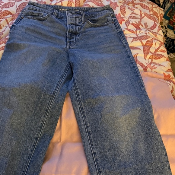 Old Navy Women's Straight Leg Blue Jeans - Picture 1 of 6